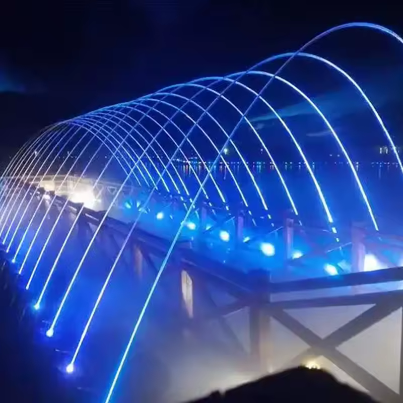 Fontana a getto laminare LED per piscina — dettaglio 2