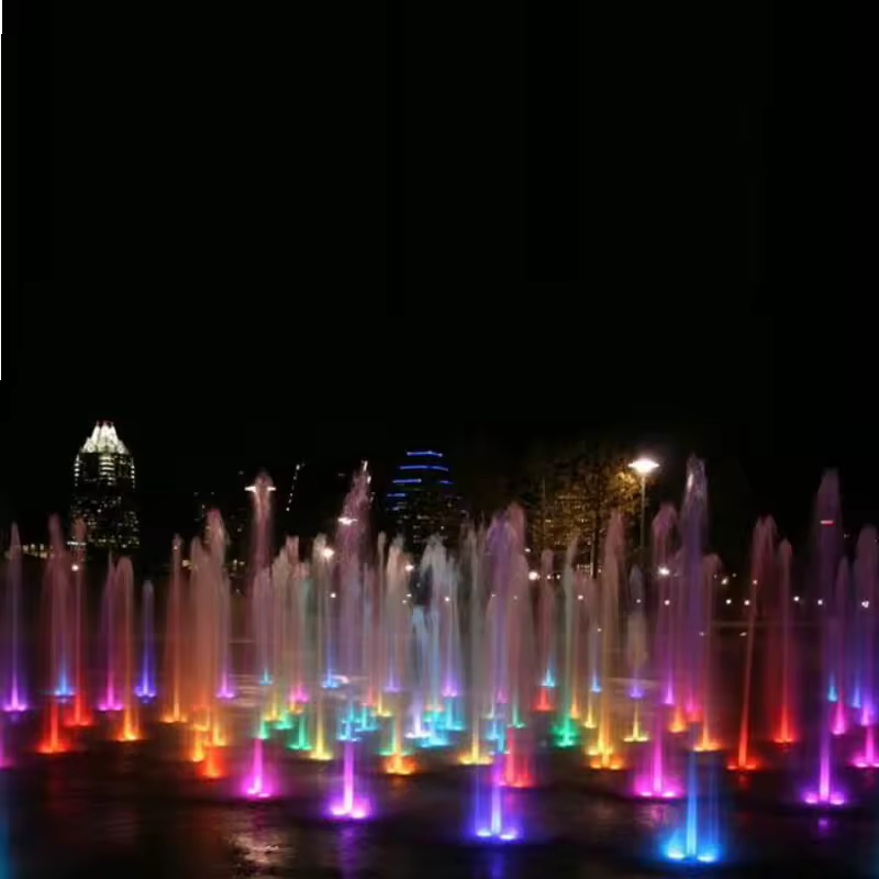 Fontana a pavimento interattiva RGB a scomparsa — dettaglio 2