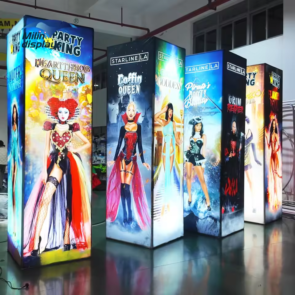 Cubo luminoso LED 3D in alluminio personalizzabile — dettaglio 3