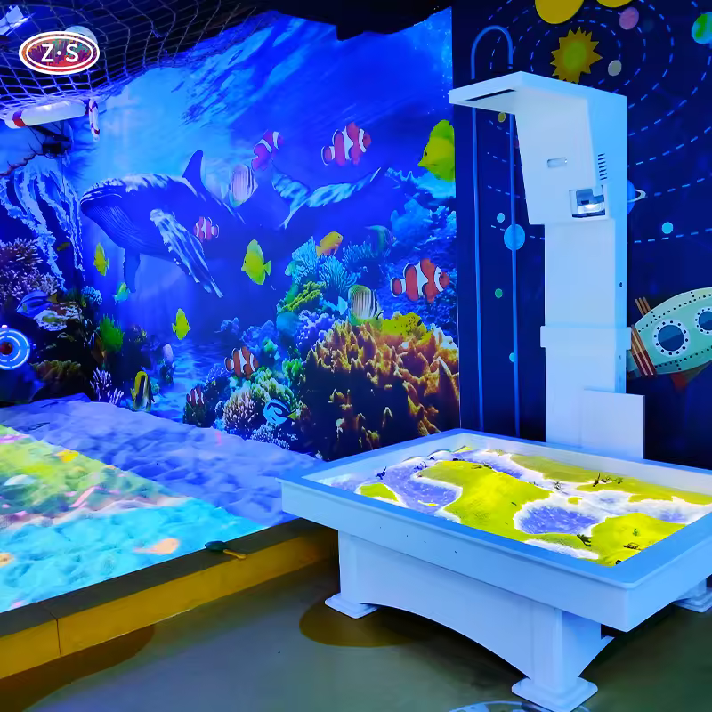 Sandbox AR interattiva con proiezione per musei — dettaglio 2