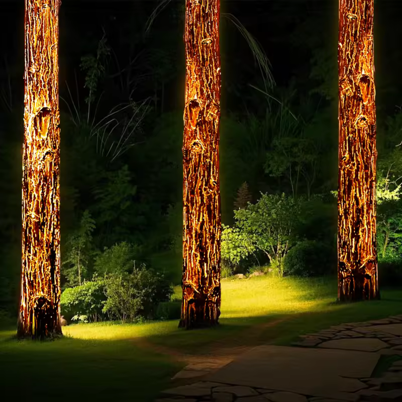Albero di betulla artificiale luminoso LED da esterno — dettaglio 3