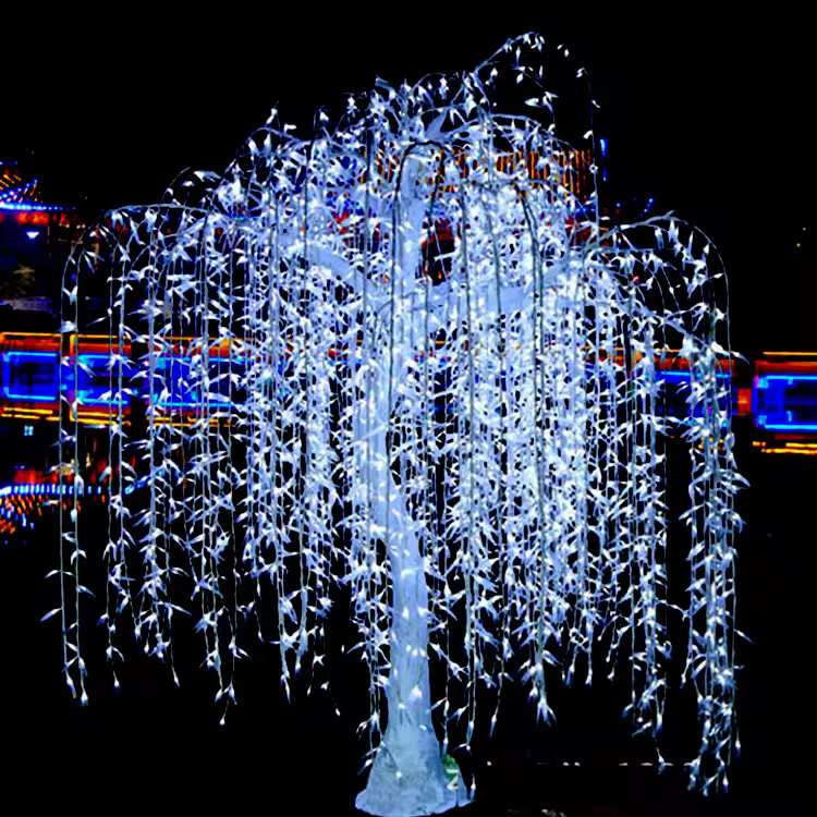 Albero di salice luminoso LED per eventi e matrimoni — dettaglio 3
