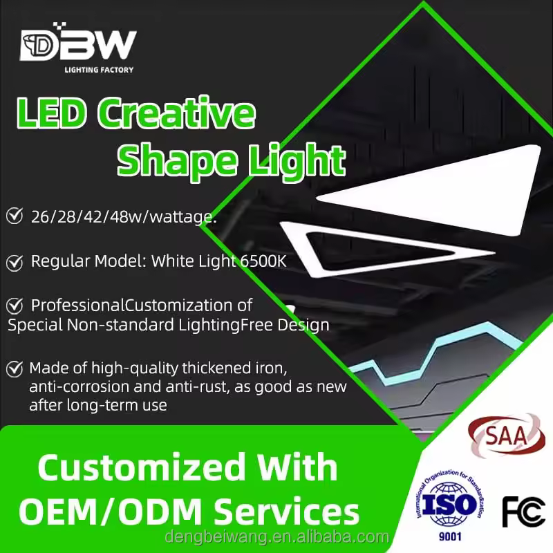 Lampada LED modulare geometrica per soffitti — dettaglio 3