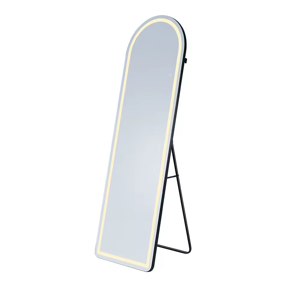 Specchio LED ad arco touch a figura intera — dettaglio 3