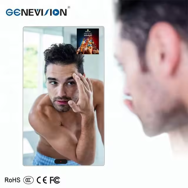 Specchio digitale Android 32″ con sensore di presenza — dettaglio 3
