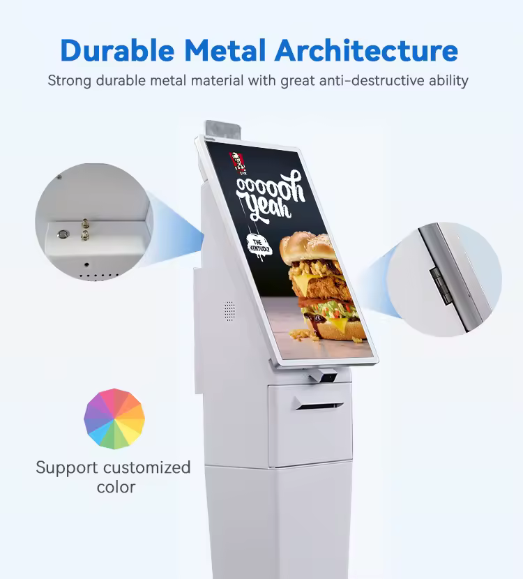 Chiosco self-service touch per code e biglietteria — dettaglio 3