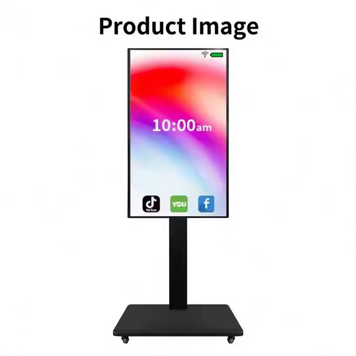Totem touch 4K UHD portatile per retail — dettaglio 3